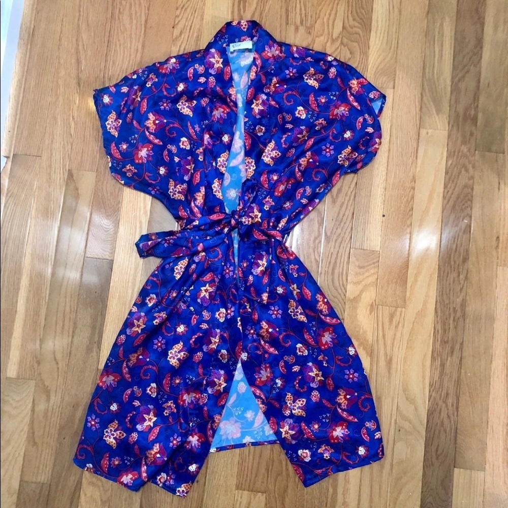 New satin bathrobe